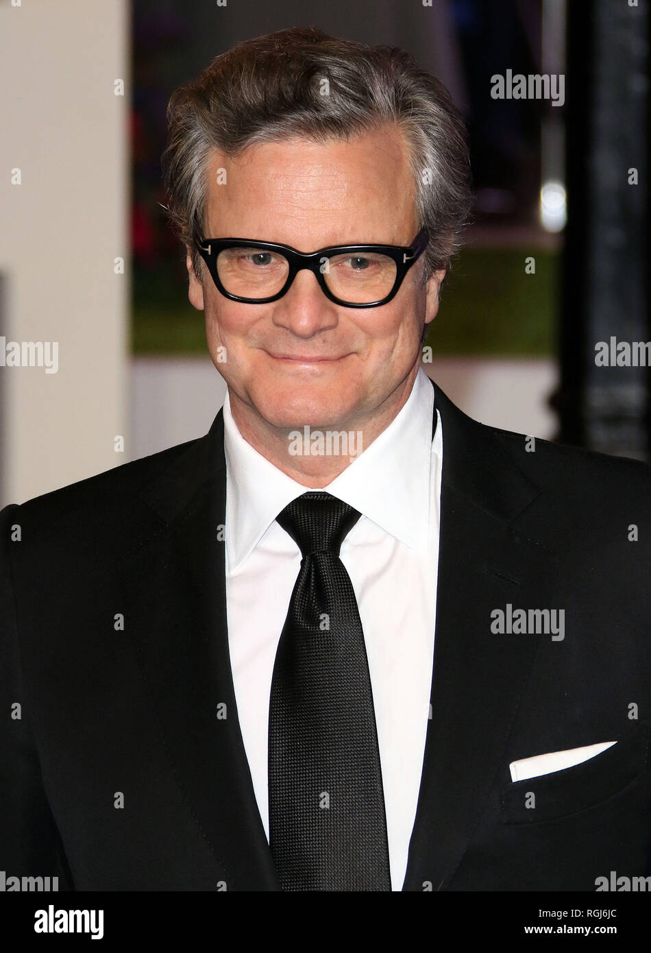 Dic 12, 2018 - Colin Firth frequentando Mary Poppins ritorna Premiere europeo, Royal Albert Hall di Londra, Regno Unito Foto Stock
