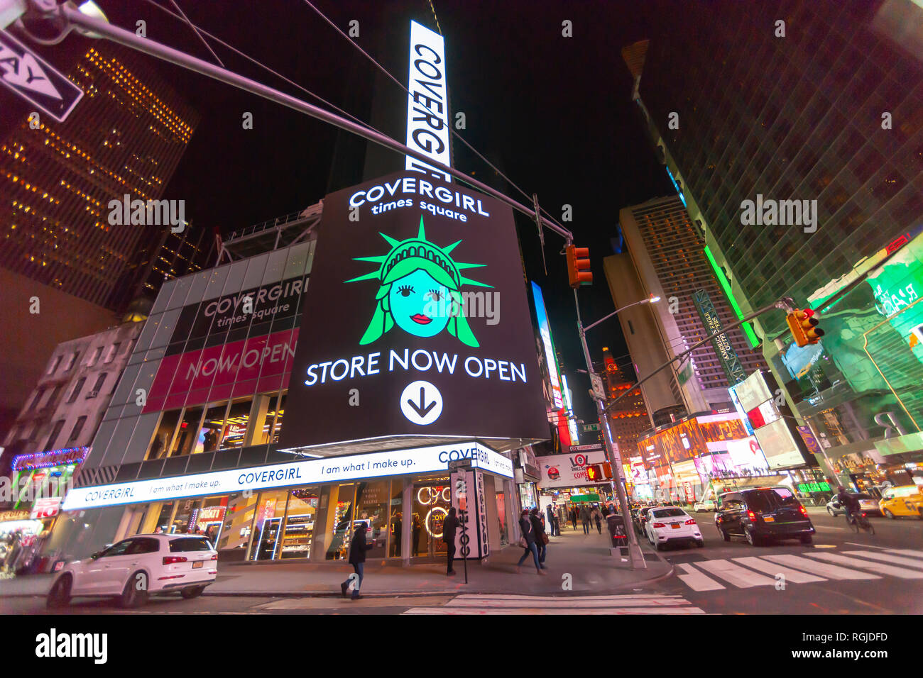 Coty CoverGirl di bellezza e make up store in Times Square a New York martedì, 22 gennaio 2019. (© Richard B. Levine) Foto Stock