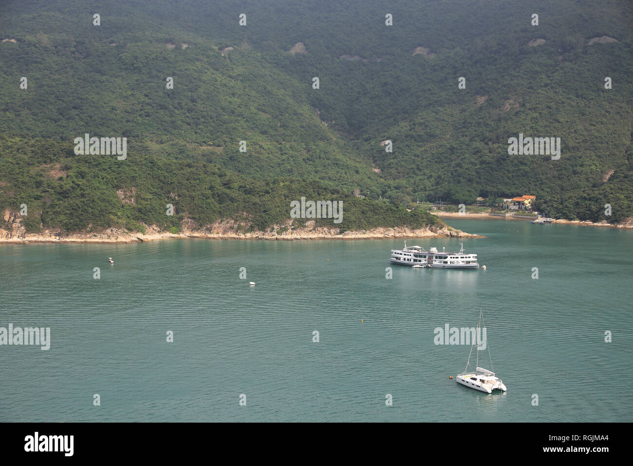 Tai Tam Bay e Shek O Country Park, Isola di Hong Kong, Hong Kong, Cina, Asia Foto Stock