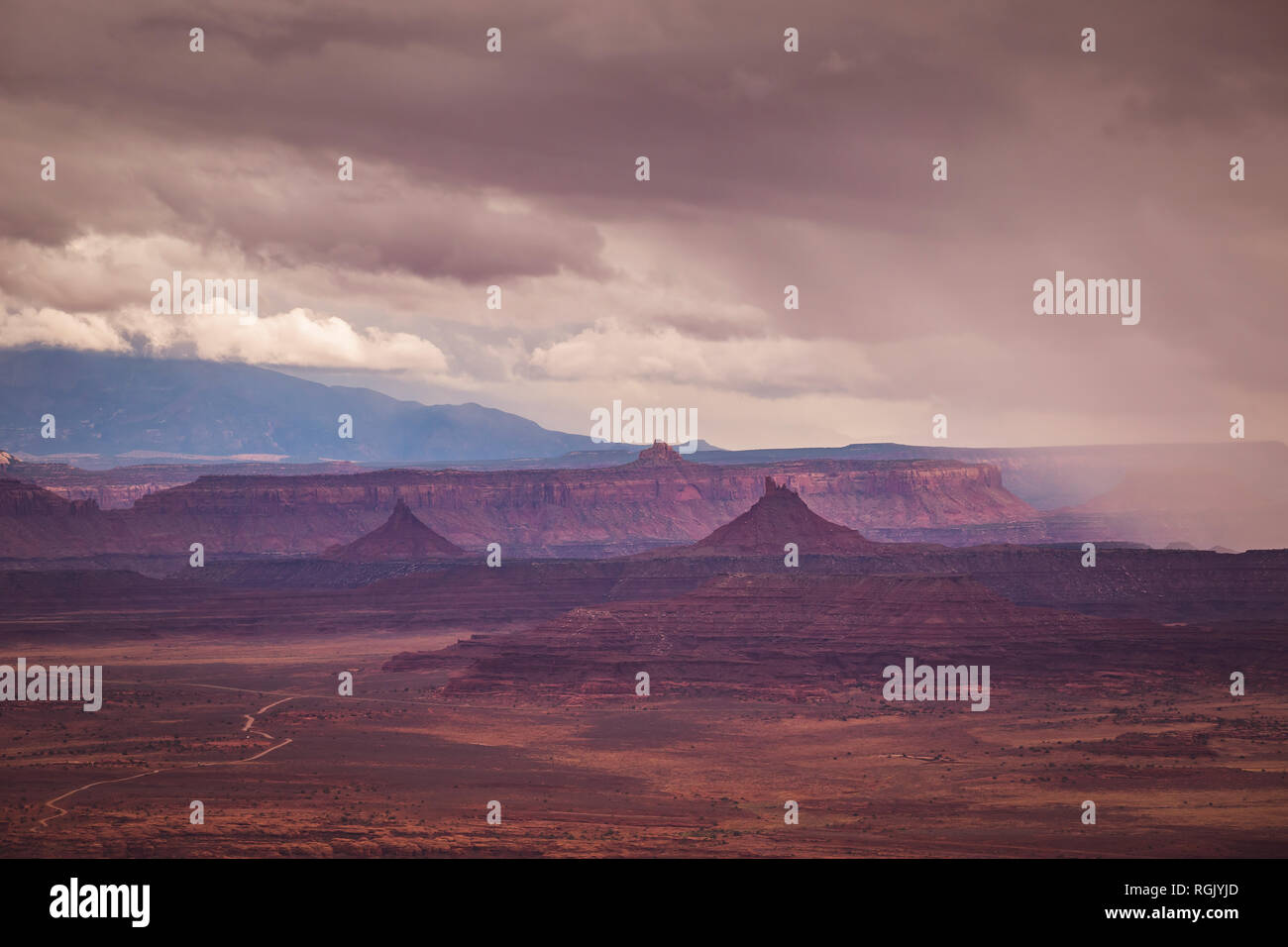 Stati Uniti d'America, Utah, il Parco Nazionale di Canyonlands, aghi, vista Foto Stock