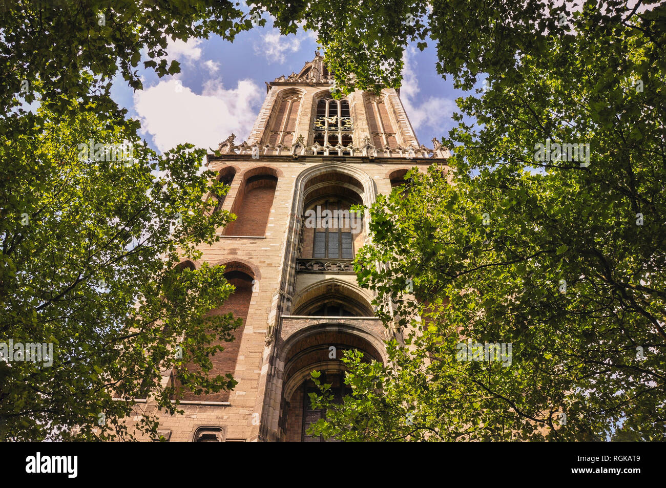 Cattedrale utrecht bassa angolazione da jziprian Foto Stock