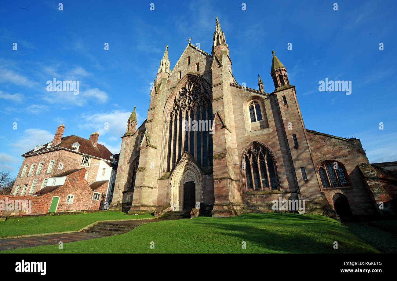 Cattedrale Chiesa di Cristo e della Beata Maria Vergine di Worcester, 8 College Yard, Worcester, Regno Unito, WR1 2LA Foto Stock