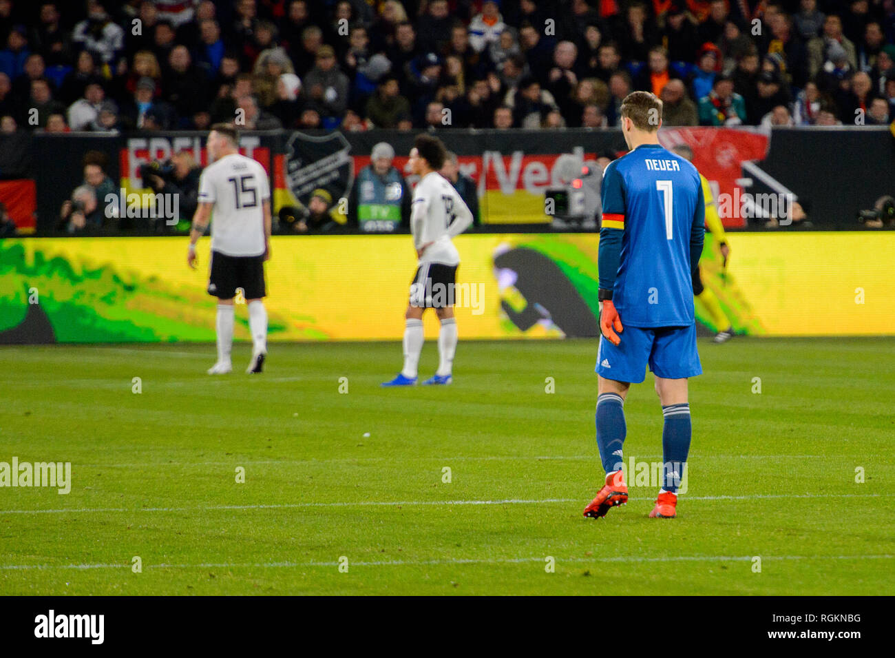 GELSENKIRCHEN - Nov 19, 2018: Manuel Neuer 1 in azione. Germania - Paesi Bassi. UEFA lega delle nazioni. Schalke 04 Stadium. Foto Stock