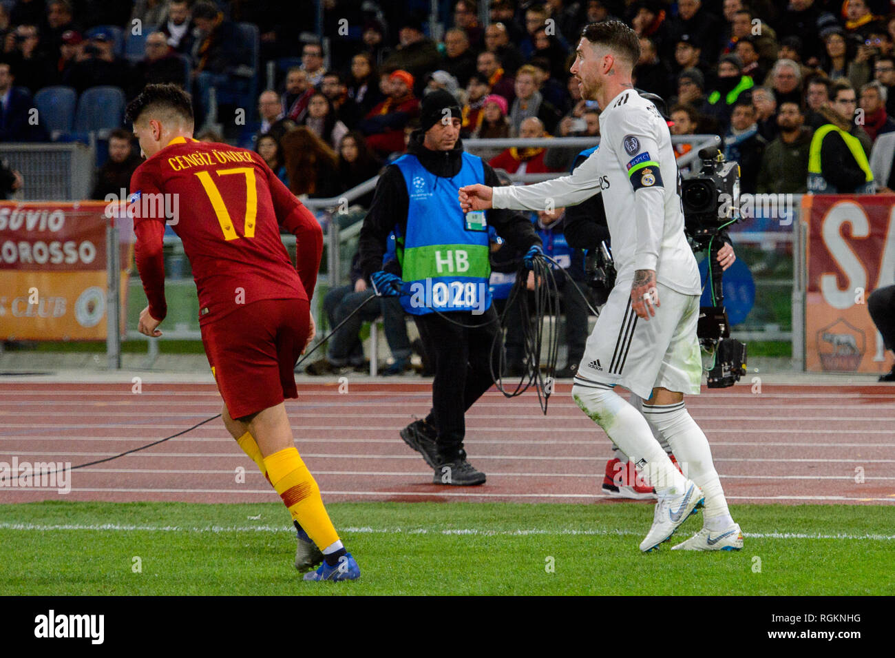Roma - Nov 27, 2018: Sergio Ramos 4. Come Roma - Real Madrid. La UEFA Champions League. Fase di gruppo. Giornata 5. Stadio Olimpico Foto Stock