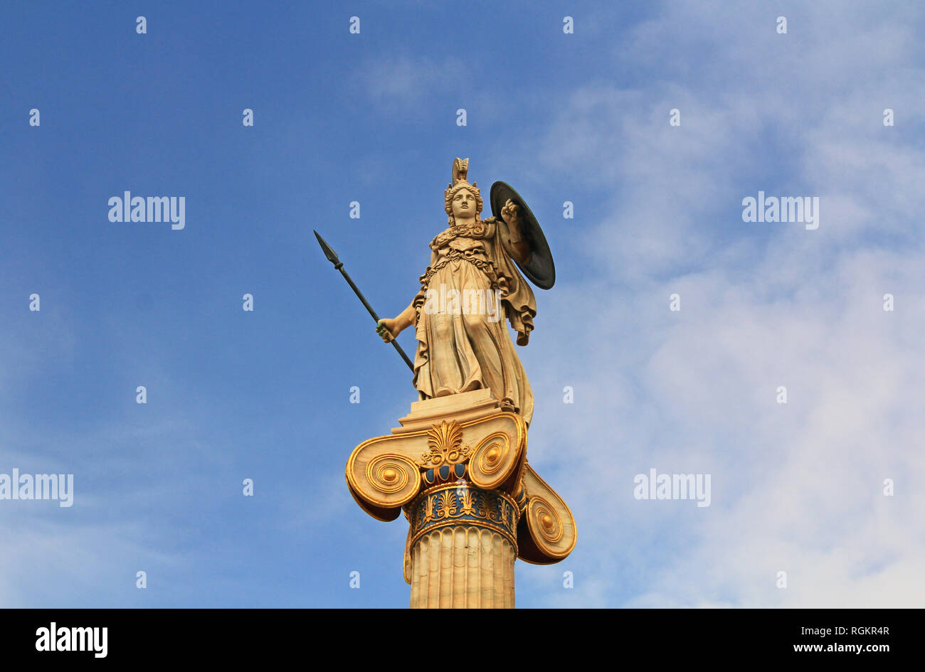Statua di Athena - Accademia Nazionale di Belle Arti di Atene, Grecia Foto Stock
