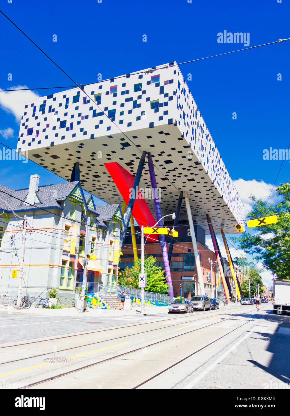 Il forte centro per la progettazione di un premiato estensione a OCAD University, Grange Park, Toronto, Ontario, Canada Foto Stock