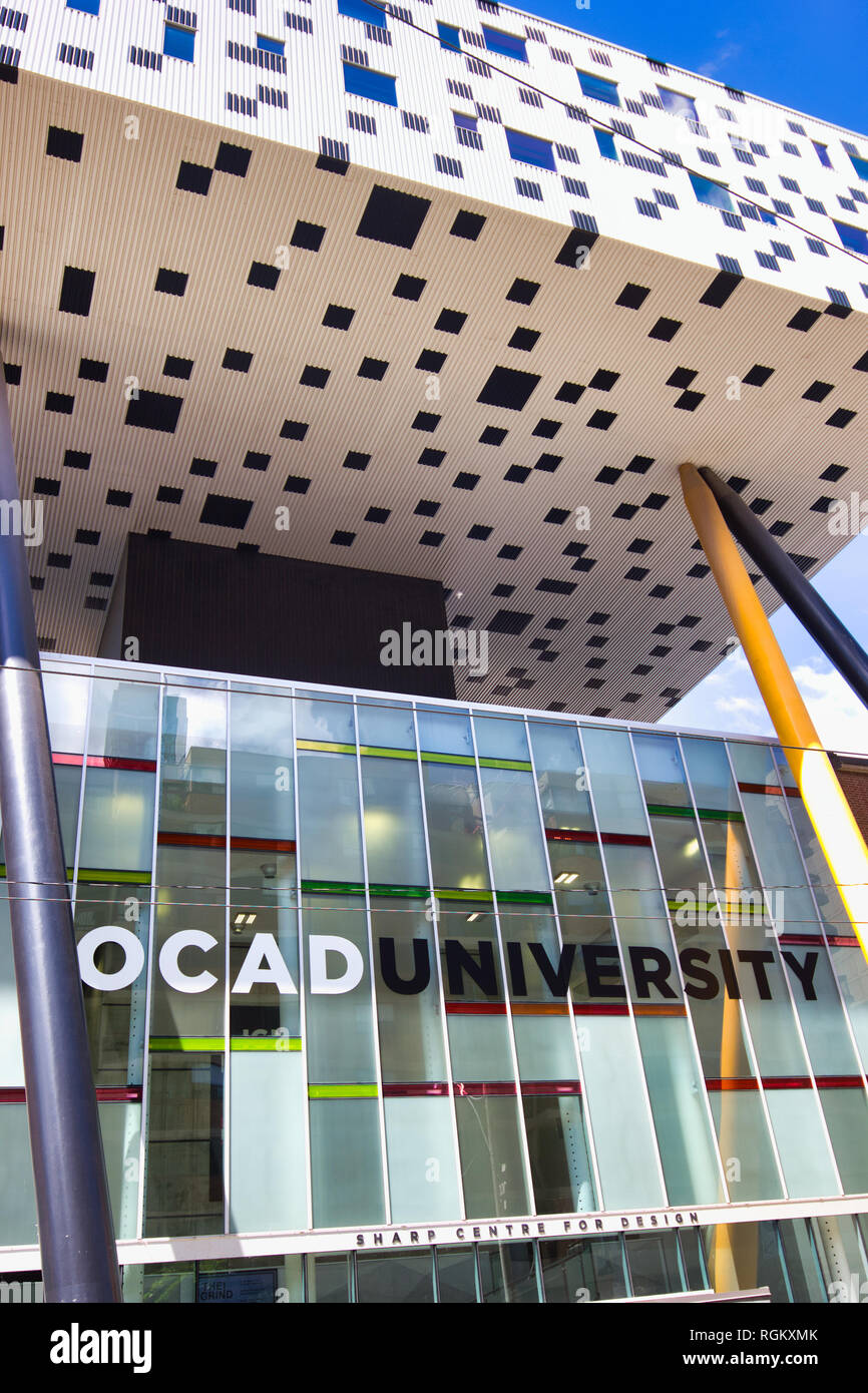 Il forte centro per la progettazione di un premiato estensione a OCAD University, Grange Park, Toronto, Ontario, Canada Foto Stock