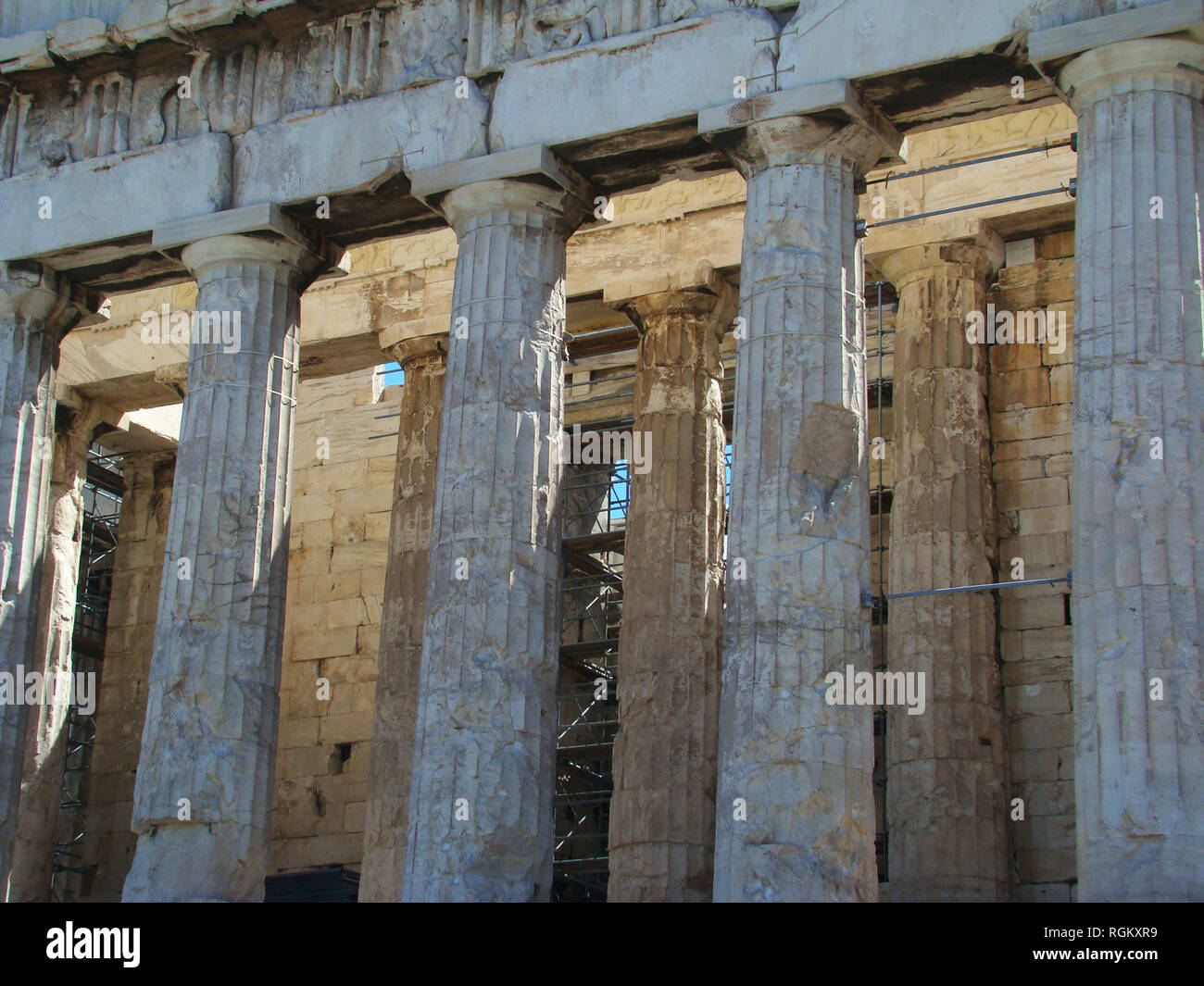 Il Partenone di Atene (Grecia), il più iconico Edificio del classico di età greca Foto Stock