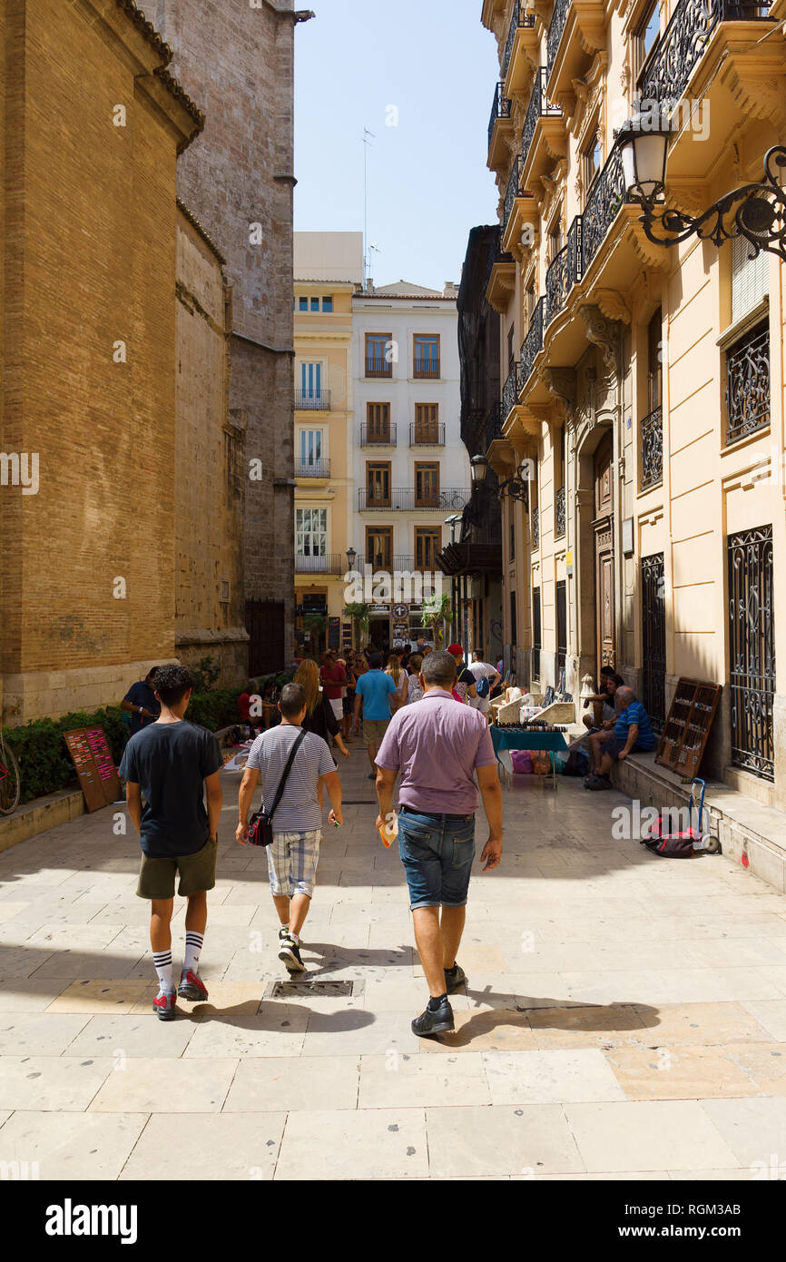 Valencia, Spagna - 07 agosto 2018: Valencia è uno dei più grandi e più vivace città in Spagna. Si trova questa città nella parte sud-orientale o Foto Stock