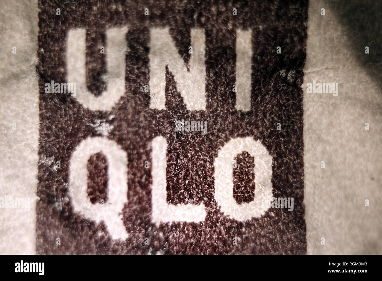 Uniqlo logo dal ricevimento, close-up Foto Stock