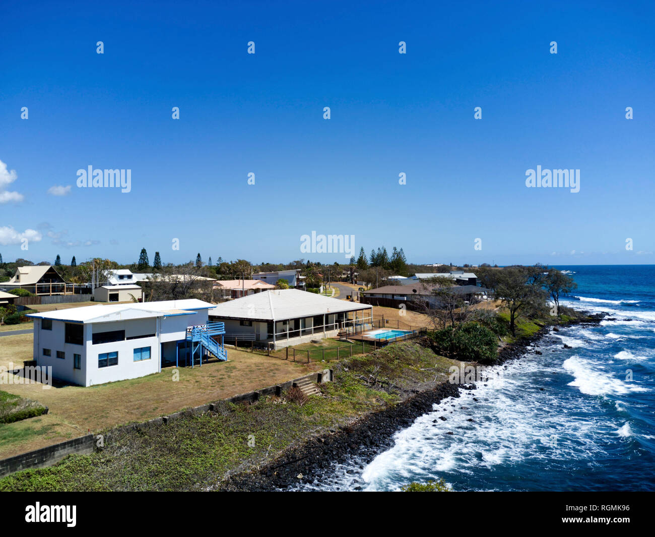 Antenna della comunità costiere di Innes Park sulla Coral Coast vicino a Bundaberg Queensland Australia Foto Stock