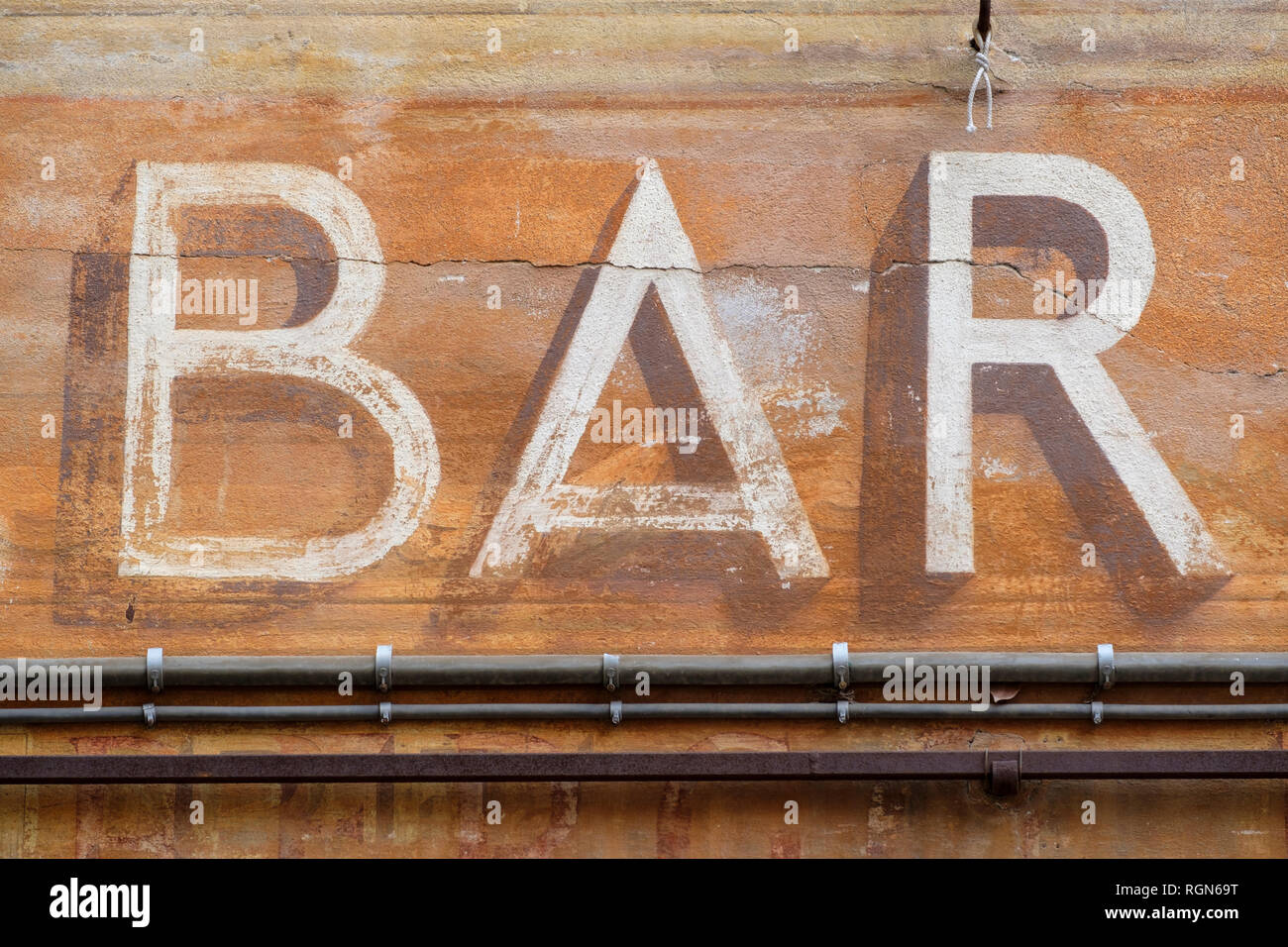 Bar, weathered Foto Stock