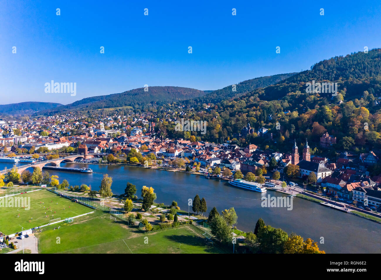 In Germania, in Baviera, Miltenberg, fiume Main Foto Stock