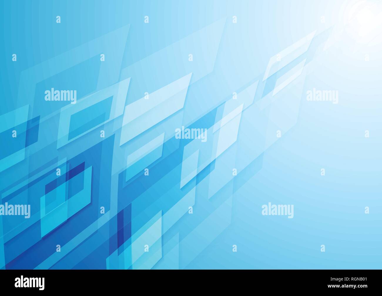 Blu brillante hi-tech abstract background moderno. Vettore geometrico design Illustrazione Vettoriale