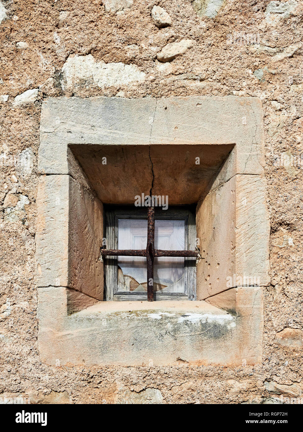 Vecchio mulino finestra Foto Stock