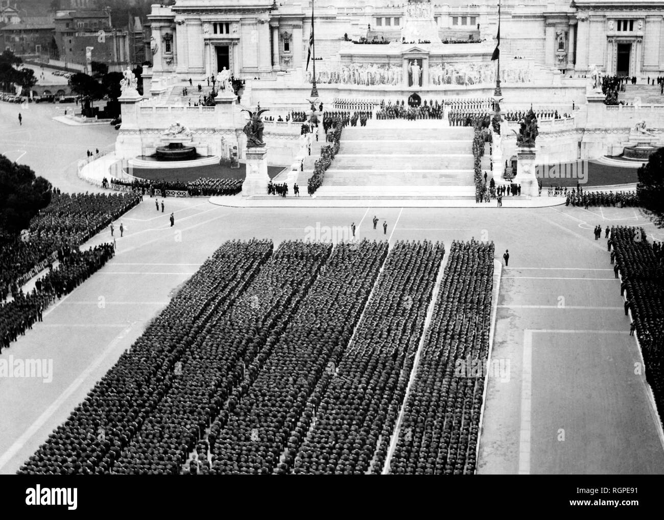 Roma, vittoriano, parade, 1937 Foto Stock