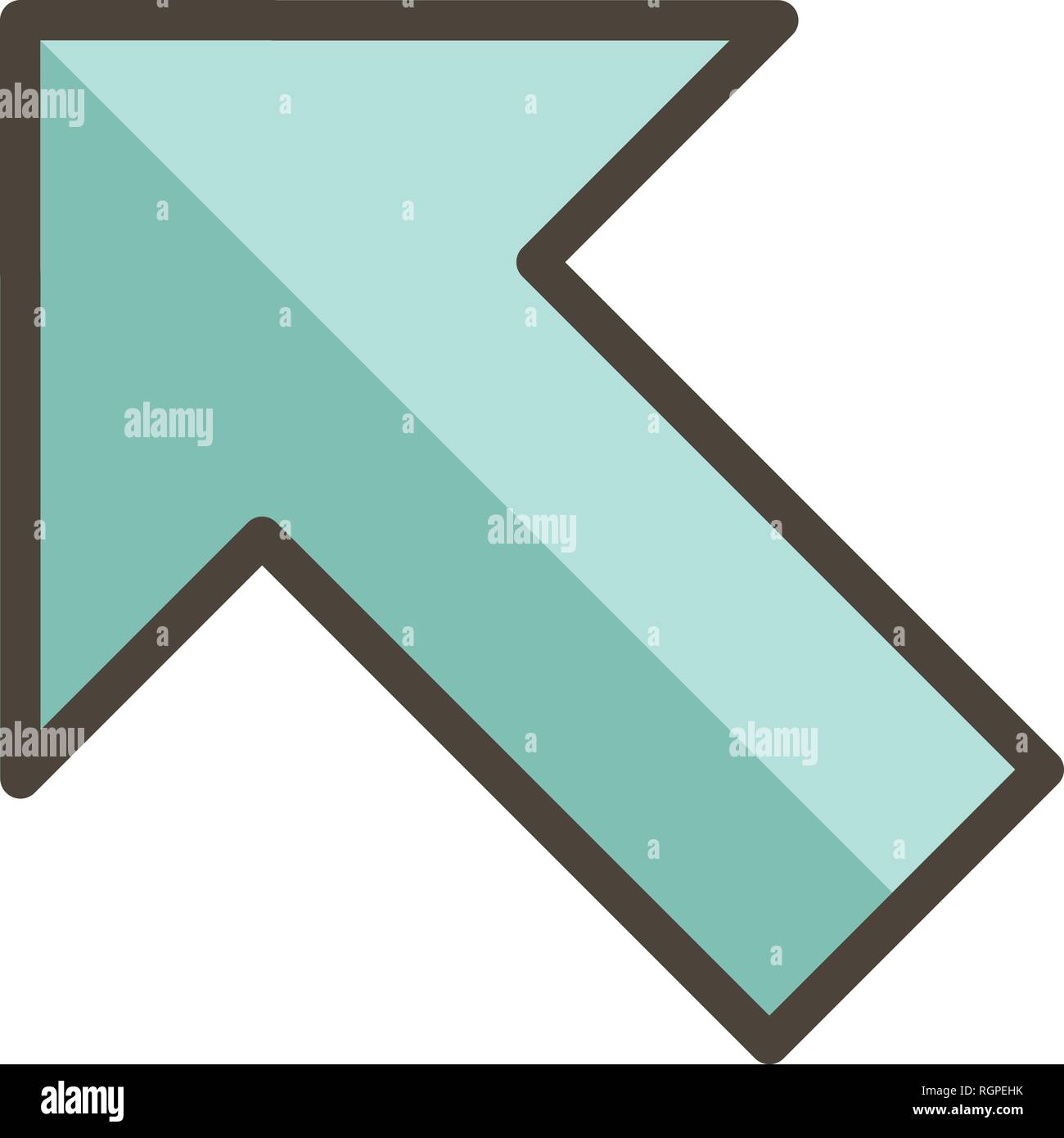 Sinistra in alto vettore segno Icona icona illustrazione vettoriale per un uso personale e uso commerciale... Look pulito e icona alla moda... Illustrazione Vettoriale