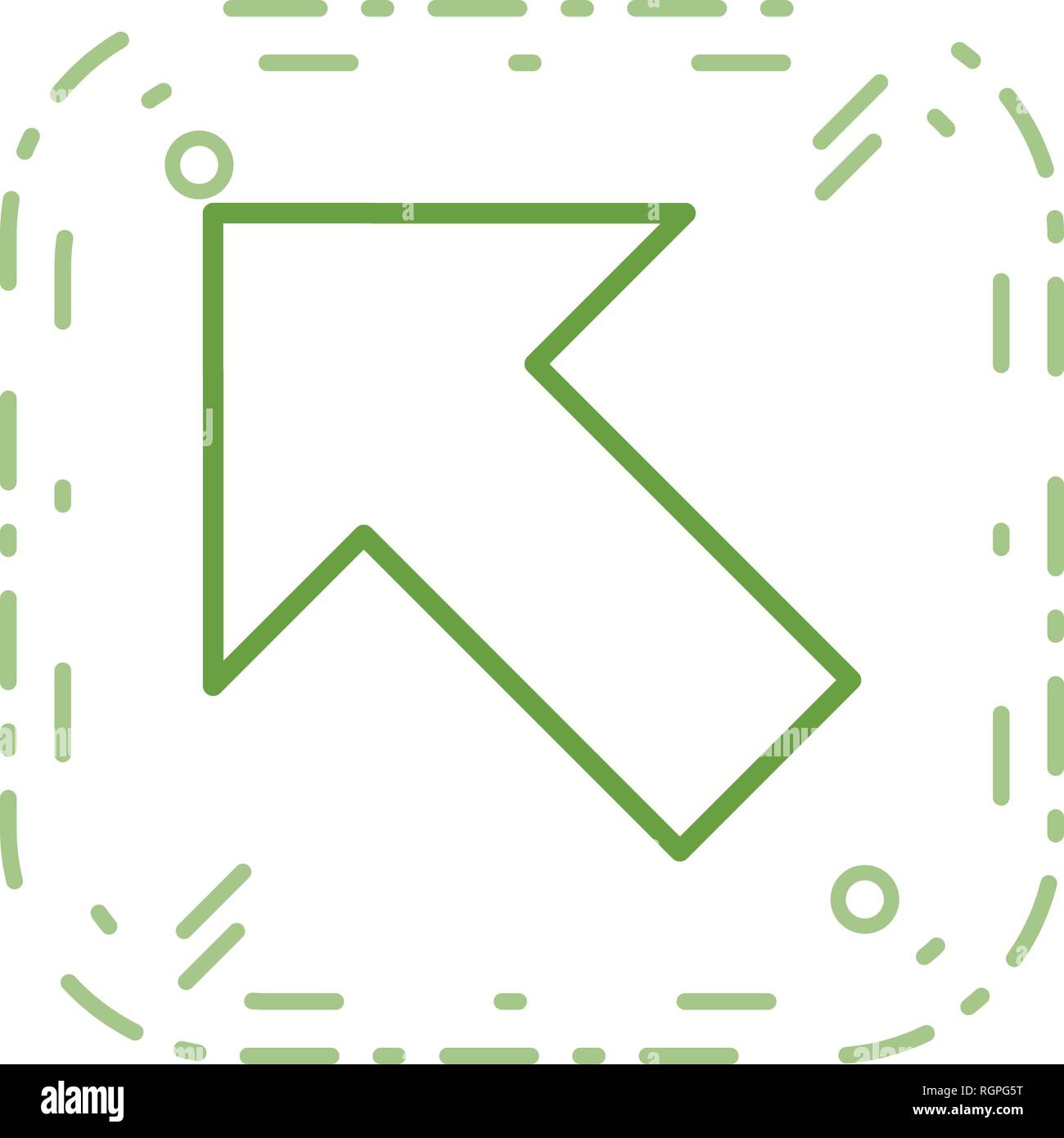 Sinistra in alto vettore segno Icona icona illustrazione vettoriale per un uso personale e uso commerciale... Look pulito e icona alla moda... Illustrazione Vettoriale