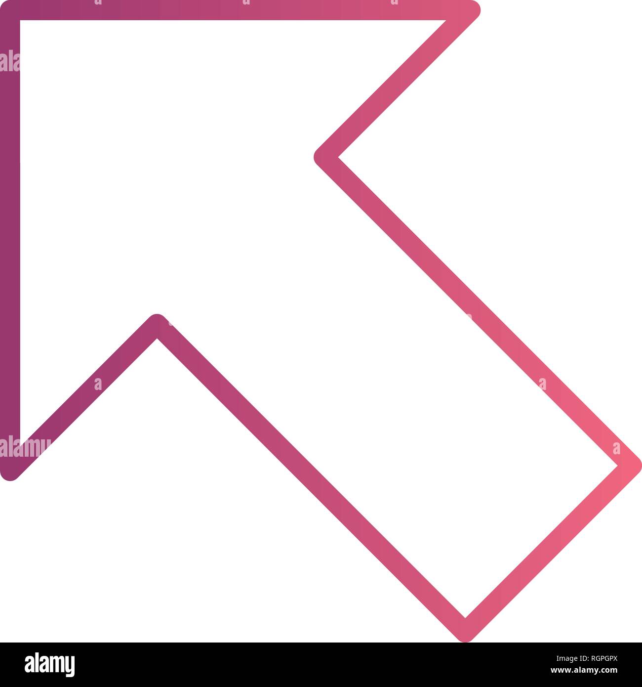 Sinistra in alto vettore segno Icona icona illustrazione vettoriale per un uso personale e uso commerciale... Look pulito e icona alla moda... Illustrazione Vettoriale