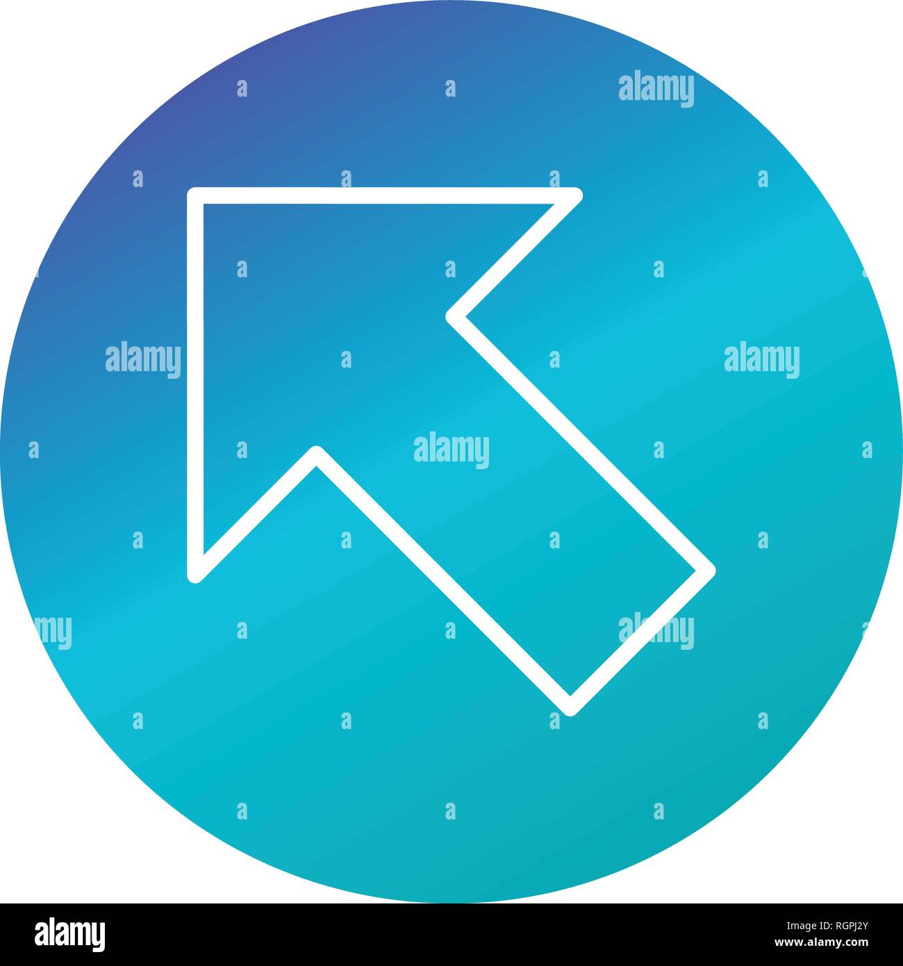 Sinistra in alto vettore segno Icona icona illustrazione vettoriale per un uso personale e uso commerciale... Look pulito e icona alla moda... Illustrazione Vettoriale