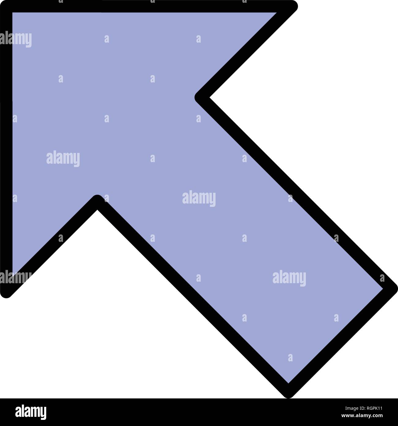 Sinistra in alto vettore segno Icona icona illustrazione vettoriale per un uso personale e uso commerciale... Look pulito e icona alla moda... Illustrazione Vettoriale