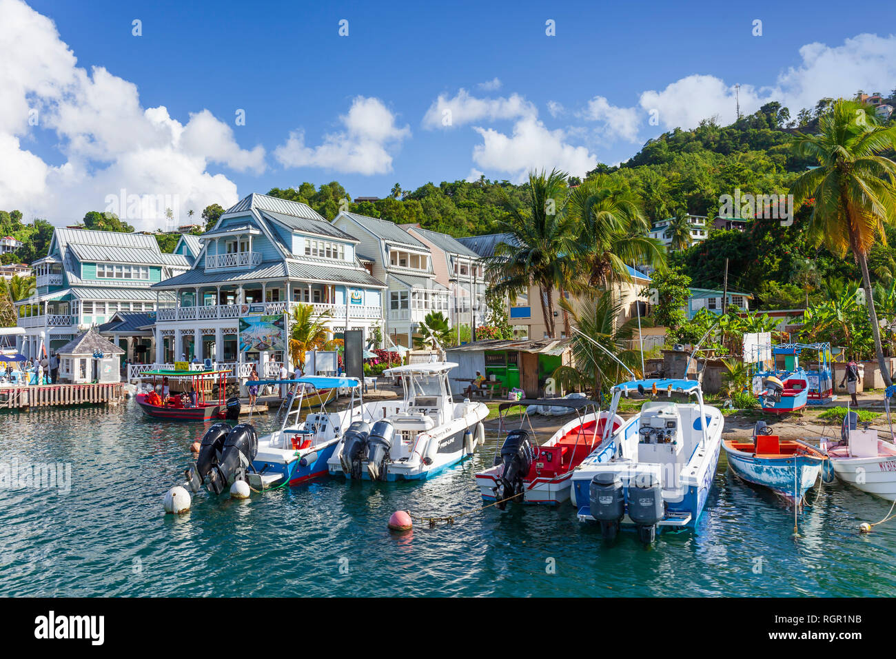 Marigot Bay, Saint Lucia. Foto Stock
