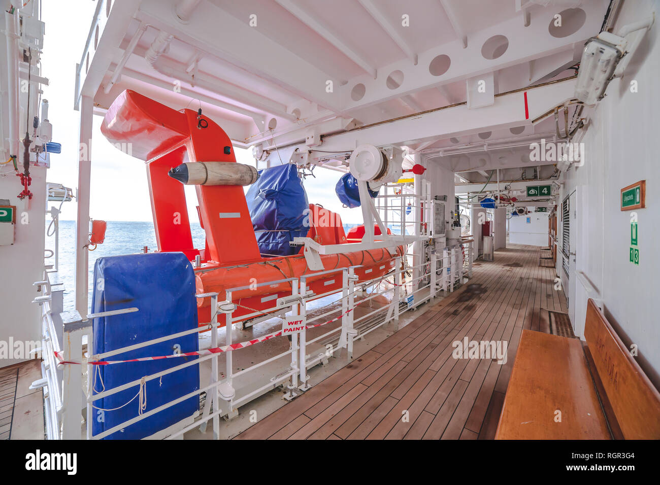 P&O Arcadia su è Natale e Anno Nuovo 2018 crociera Southampton per i Caraibi e il retro Foto Stock