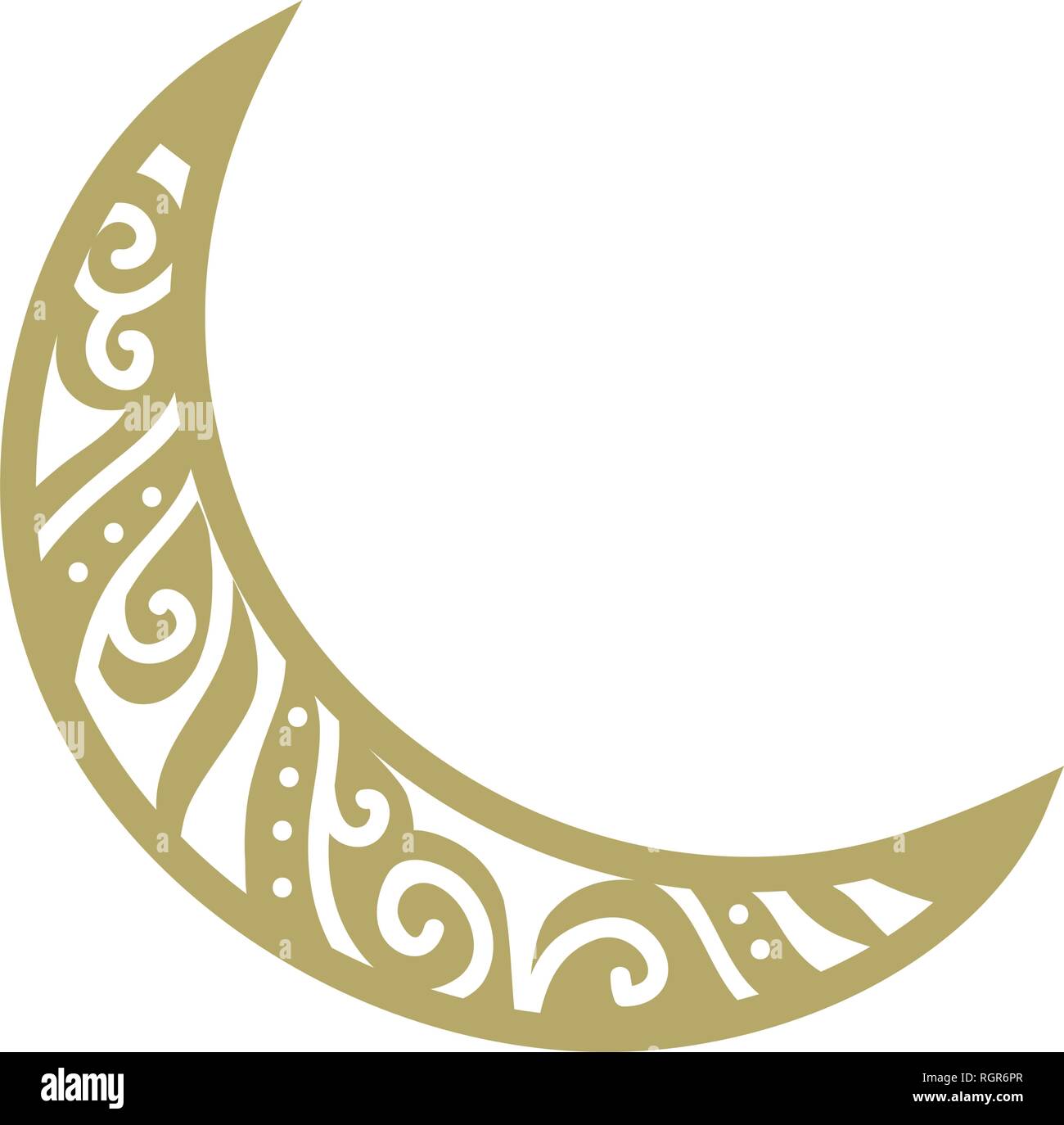 Crescent Moon logo Illustrazione Vettoriale