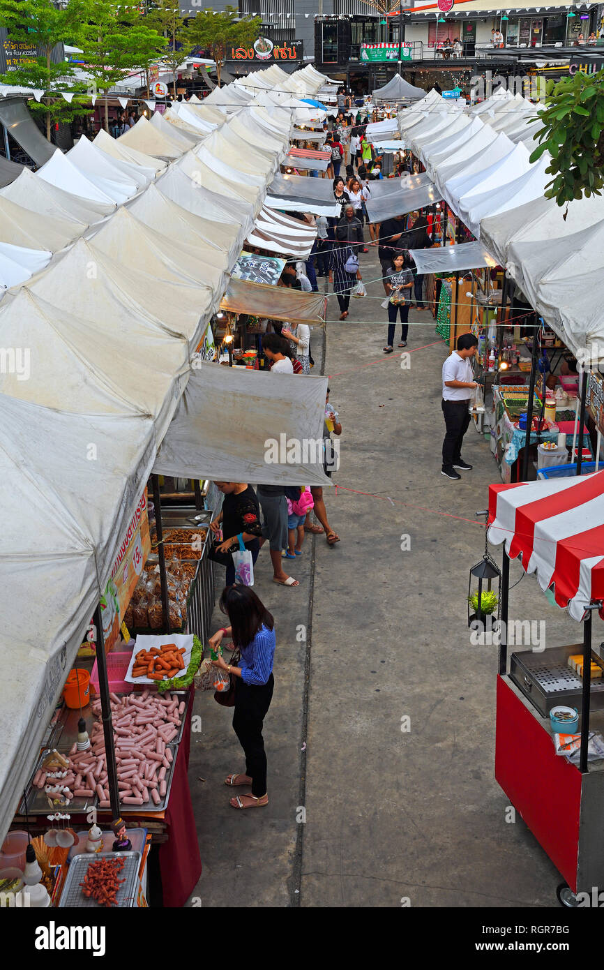 Mercato Chillva, Phuket, Tailandia Foto Stock