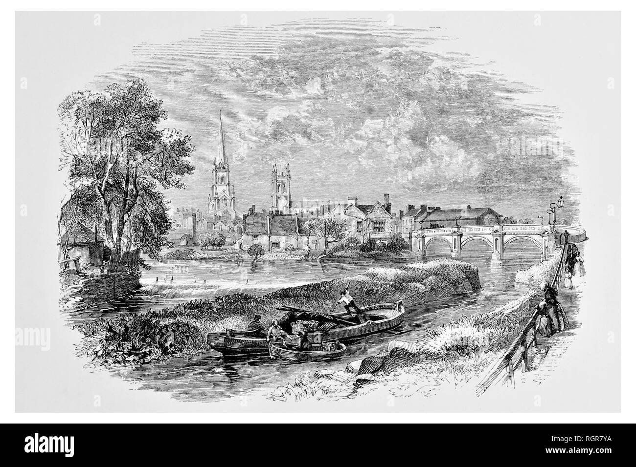 Vista del Derby dal fiume a sud est Foto Stock