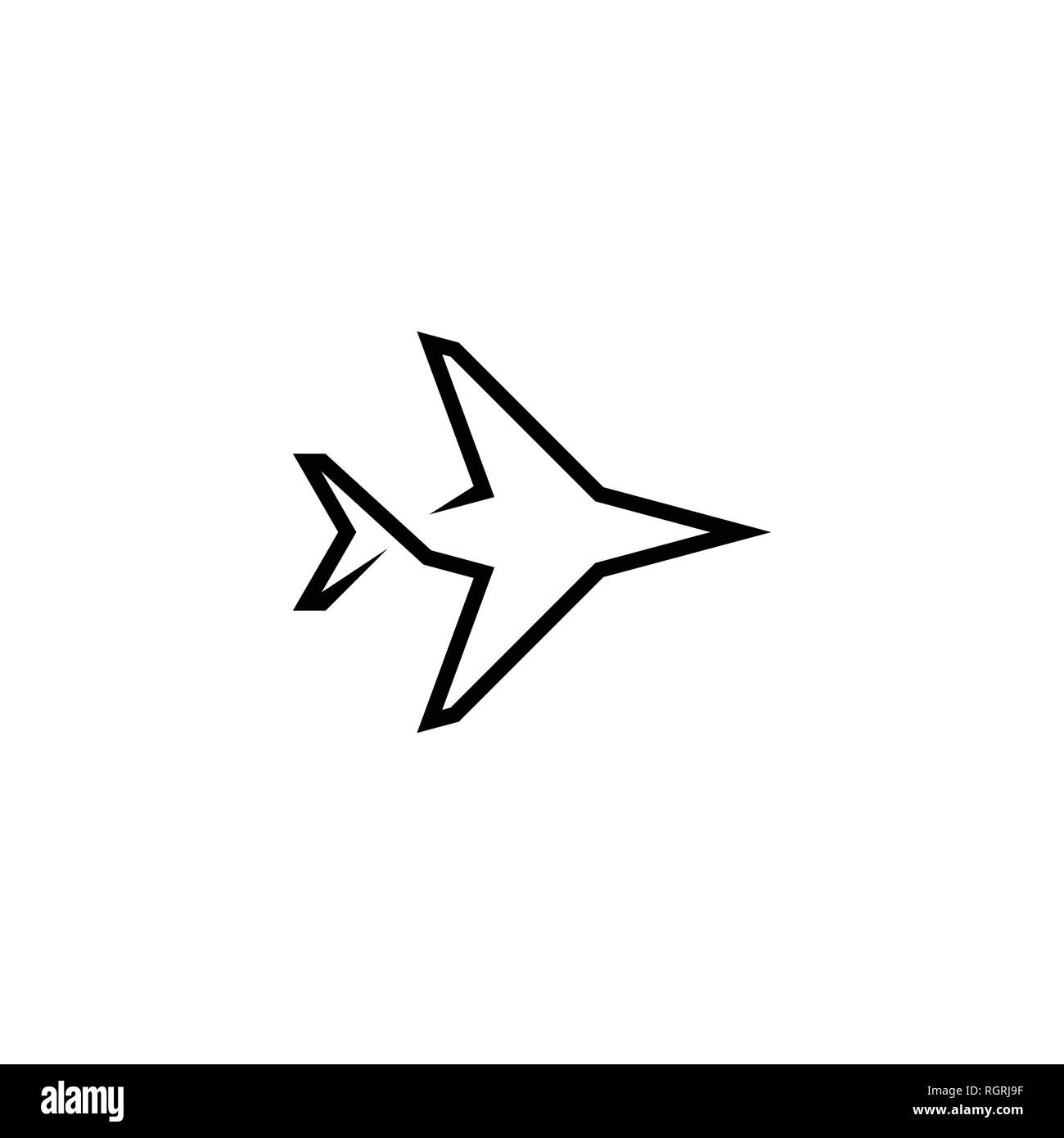 Aeroplano vettore logo design, illustrazione vettoriale di aereo. Illustrazione Vettoriale