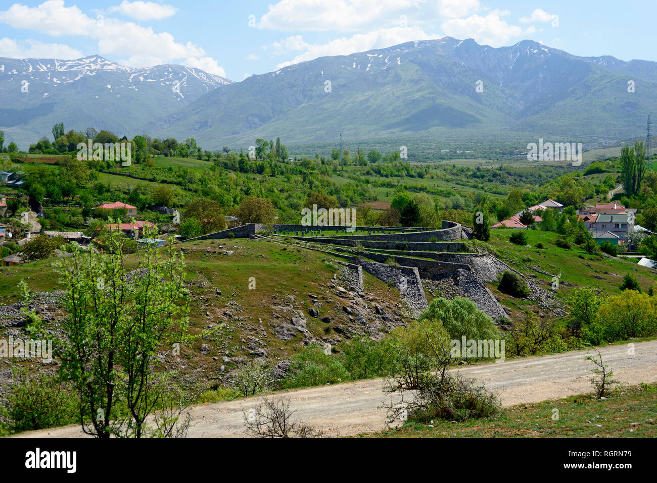 Cimitero, Borova, Korca, Kolonja, Albania, Korça Foto Stock