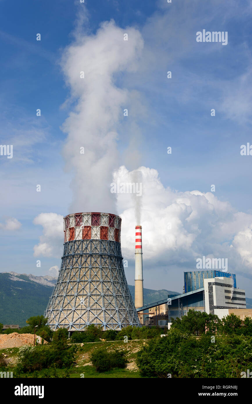 Potenza termica impianto Gacko TE, Gacko, Repubblica Srpska in Bosnia e Erzegovina Foto Stock