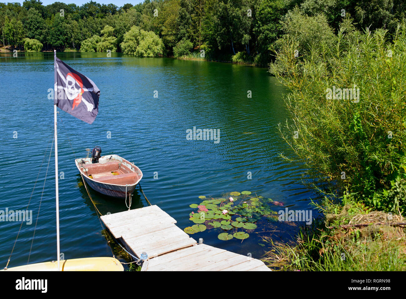 Lago, Bulten, Ilsede, Bassa Sassonia, Germania Foto Stock