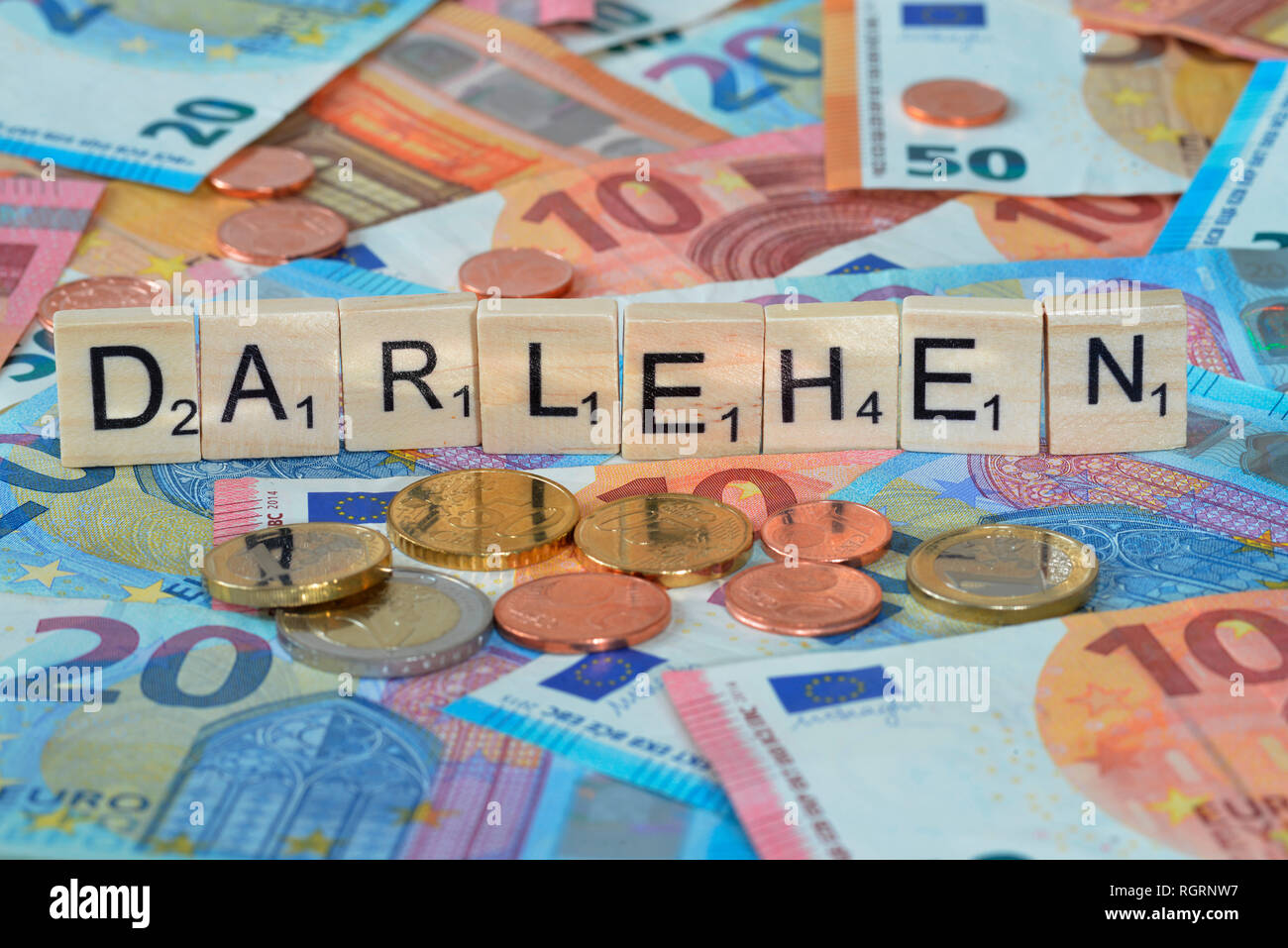 Symbolfoto Wirtschaftsbegriff Darlehen Foto Stock