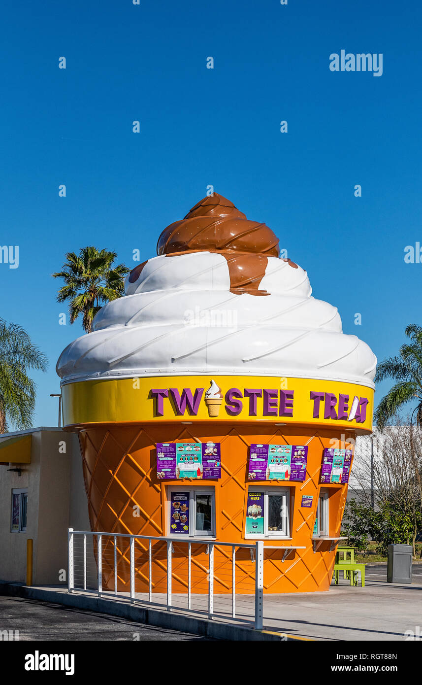 Trattare Twistee soft-servire, gelato ristorante, Kissimmee, Florida, Stati Uniti d'America. Foto Stock