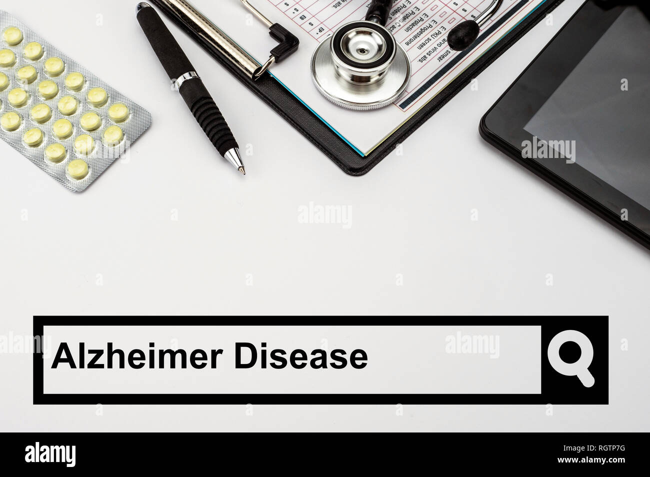 Ricerca nella malattia di Alzheimer rete, immagine concettuale Foto Stock