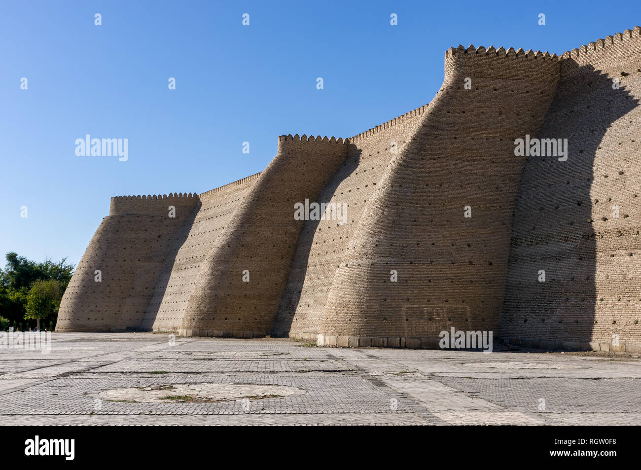 Parete della massiccia fortezza Ark Foto Stock