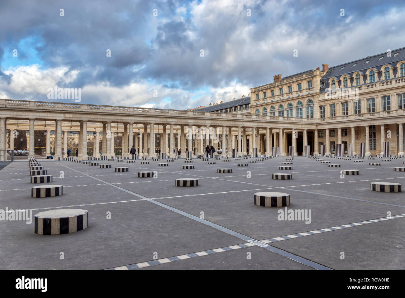 Buren colonne del Palais Royal - Parigi, Francia Foto Stock