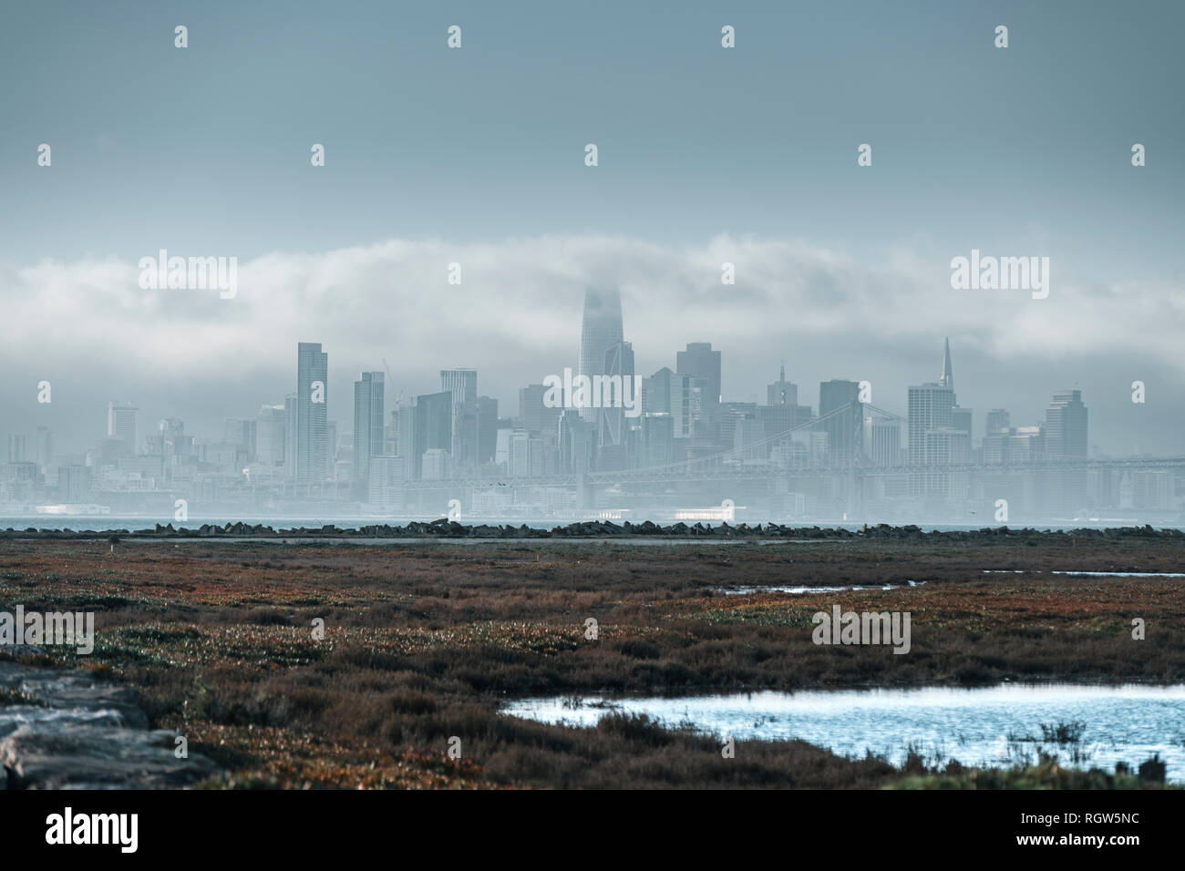 Skyline di san francisco dal punto di alameda Foto Stock