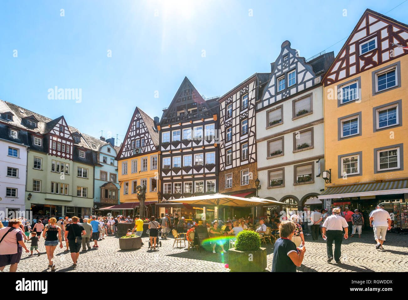 Mercato, Cochem, Germania Foto Stock