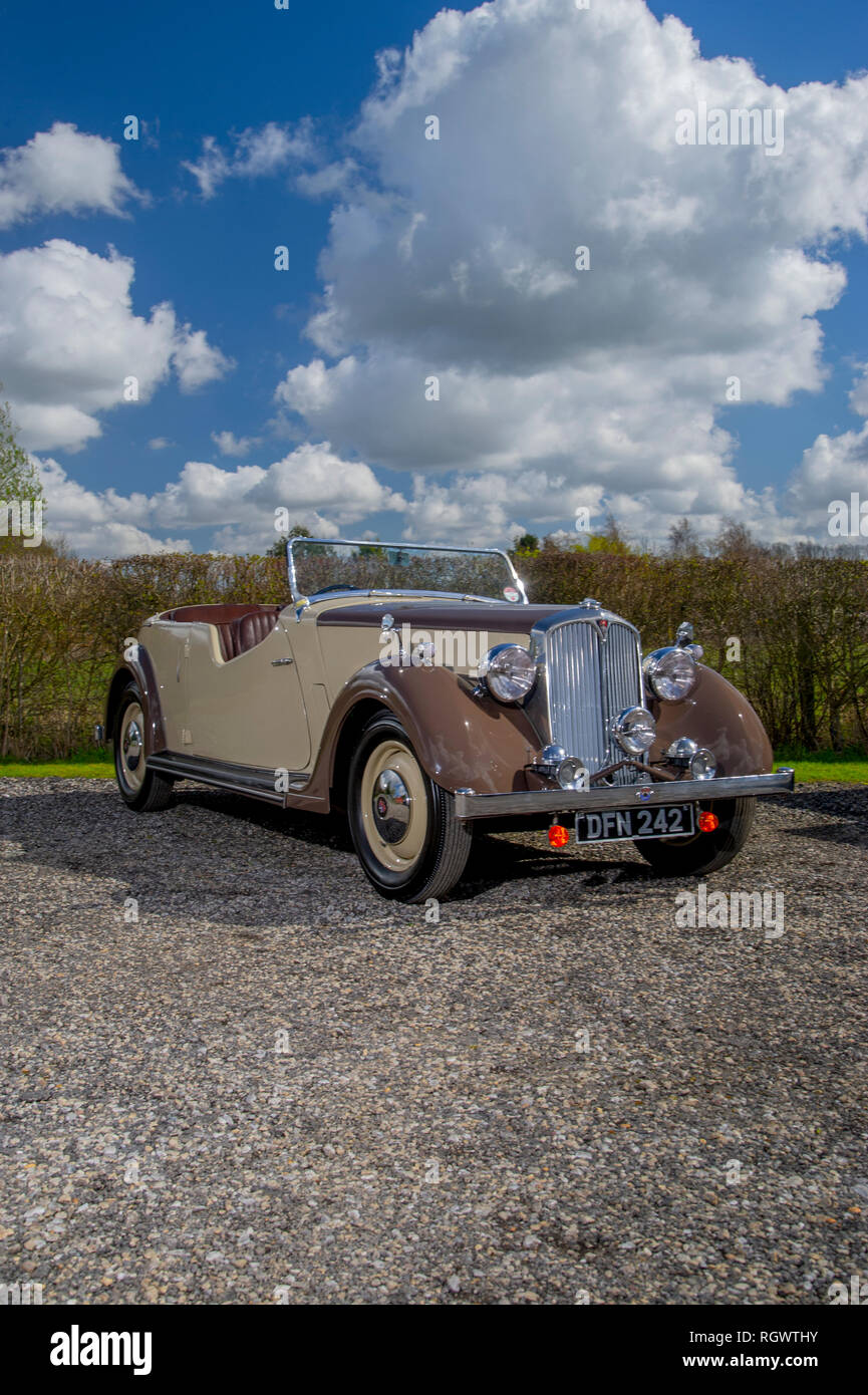 1936 Rover 10 Tourer P2 Classic British pre guerra open top car Foto Stock