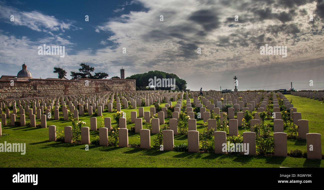 Anzio Cimitero di Guerra, Italia Seconda Guerra Mondiale 2 Foto Stock