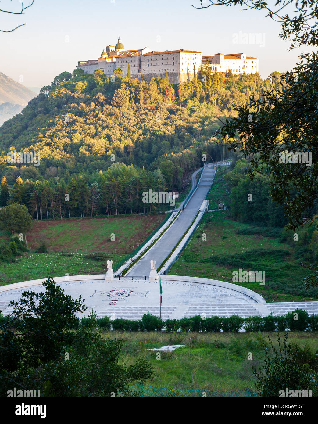 La battaglia di Cassino in Italia guerra mondiale 2. Il Polacco cimitero di guerra Foto Stock