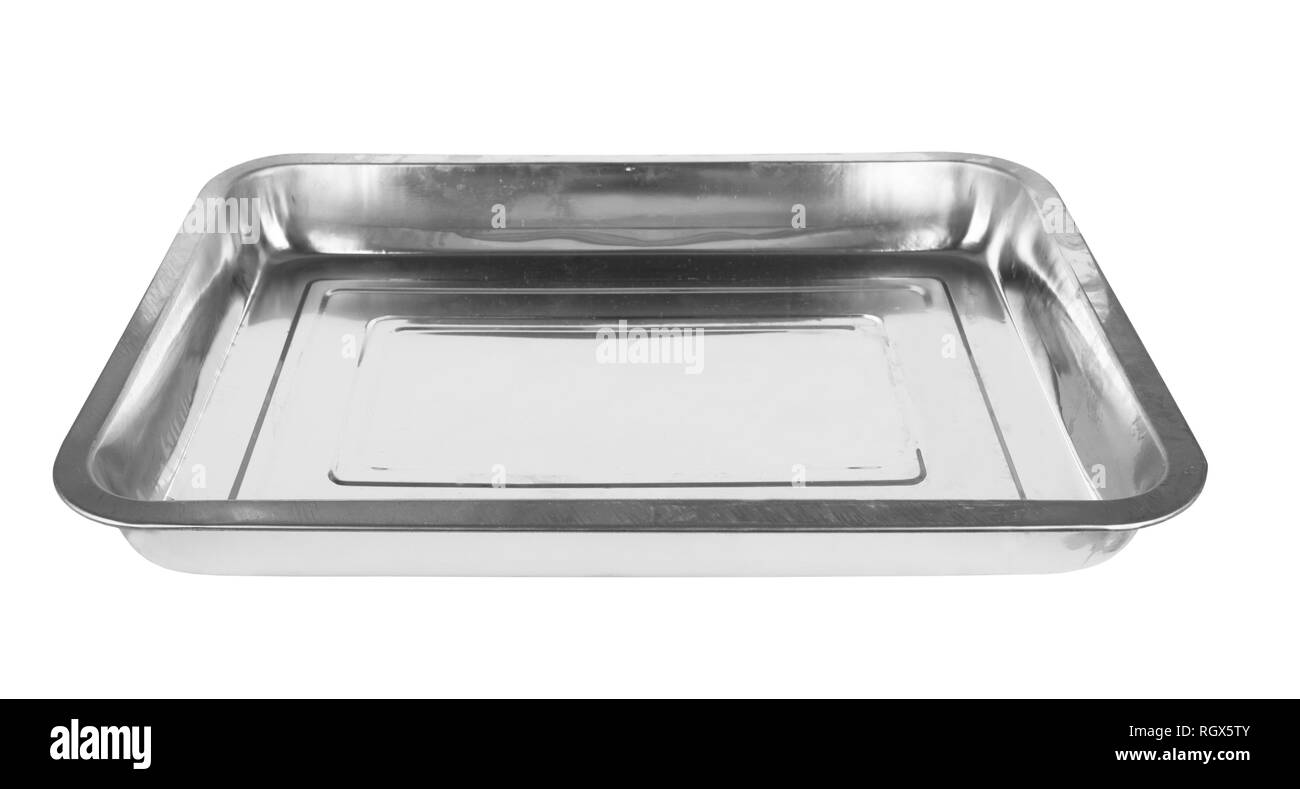 Vassoio da forno isolato su uno sfondo bianco Foto Stock
