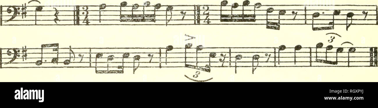 . Bollettino. Etnologia. 40 Bureau of American etnologia [BULL. 136 n. 24. La canzone di un Uomo Medicina al Lago Nitinat (b) (catalogo n. 1697) registrati da F. Knightum Voice J R 72 Drum J = 72 ritmo del tamburo simile a n. 1 tm r/rr-Qir^^ ^. Analisi.-La trascrizione di questo brano è dalla prima interpretazione, il resto delle prestazioni contenente la caratteristica frasi, ma non vi è esatta ripetizioni. L'attenzione è rivolta alla quarta misura da chiudere con la sua esplosiva accento sulla seconda conteggio. Il ritmo lento e piccole- tervals verificatisi nell'aprire le misure della canzone suggeriscono gentlen Foto Stock