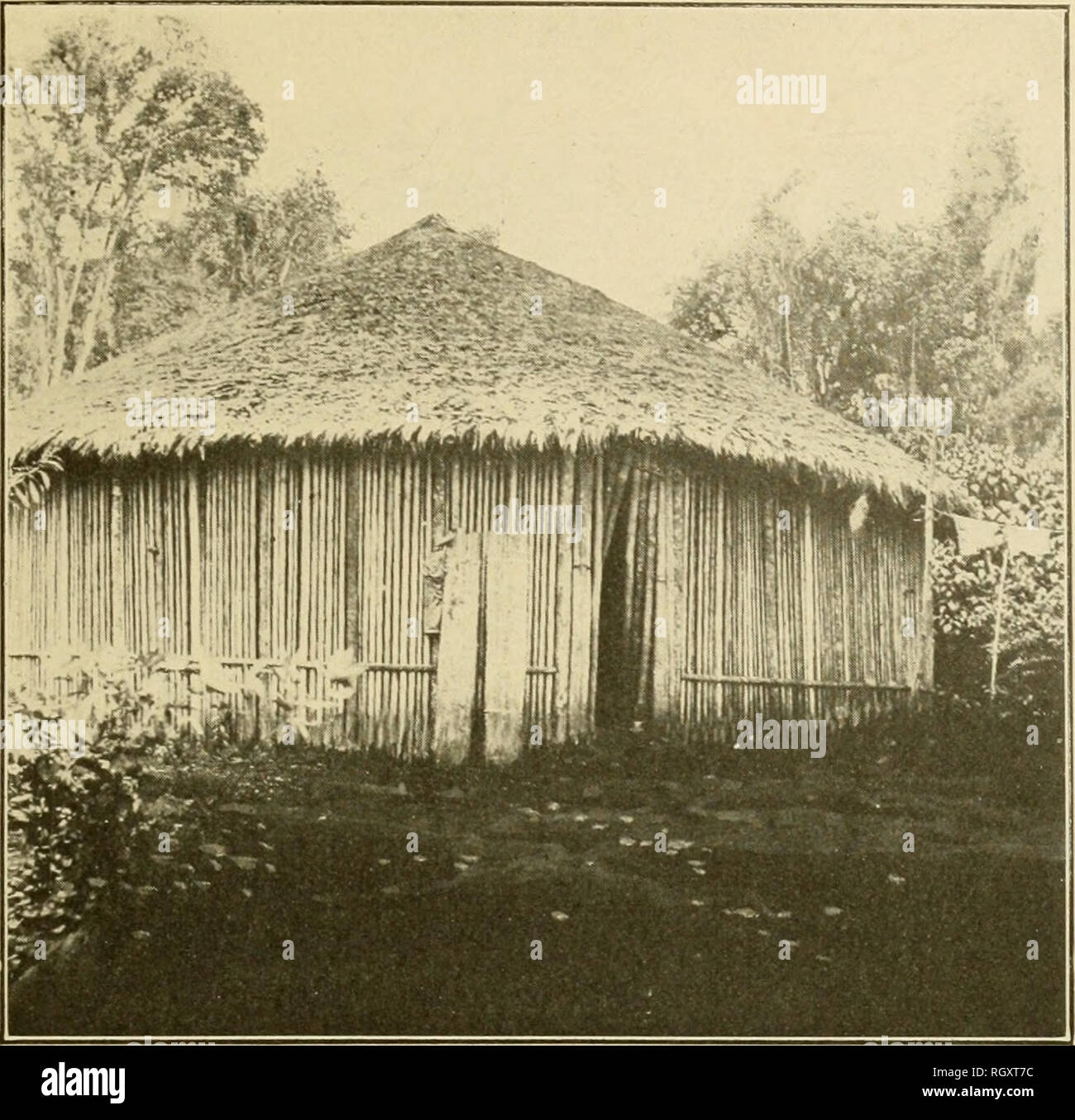 . Bollettino. Etnologia. Ufficio di presidenza americana di etnologia bollettino 79 piastra 1. a. Un non fortificata casa Jitiaro â . ^^^ 'Â"S^a^. ^'i.:â "-â --, â ¢ ,. Â.    . H|*' i^.kM , 1 Se' â "cattiva!, s â I 1 1 b. L'interno di un Jibaro house. Si prega di notare che queste immagini vengono estratte dalla pagina sottoposta a scansione di immagini che possono essere state migliorate digitalmente per la leggibilità - Colorazione e aspetto di queste illustrazioni potrebbero non perfettamente assomigliano al lavoro originale. Smithsonian Institution. Ufficio di presidenza di Etnologia americana. Washington : G. P. O. Foto Stock