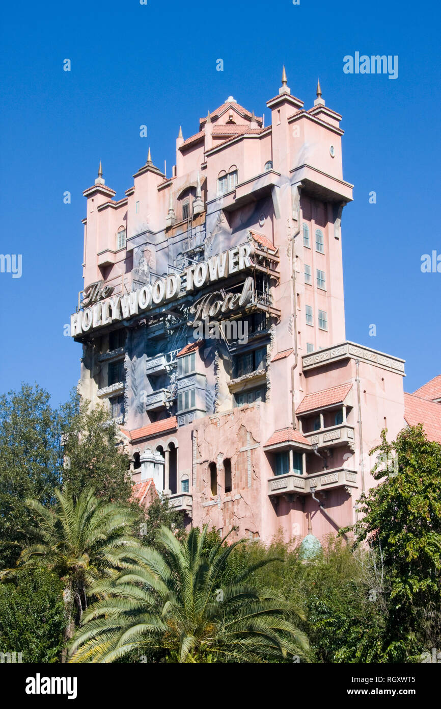Torre del Terrore, MGM Walt Disney Studios, Orlando, Florida, Stati Uniti d'America Foto Stock