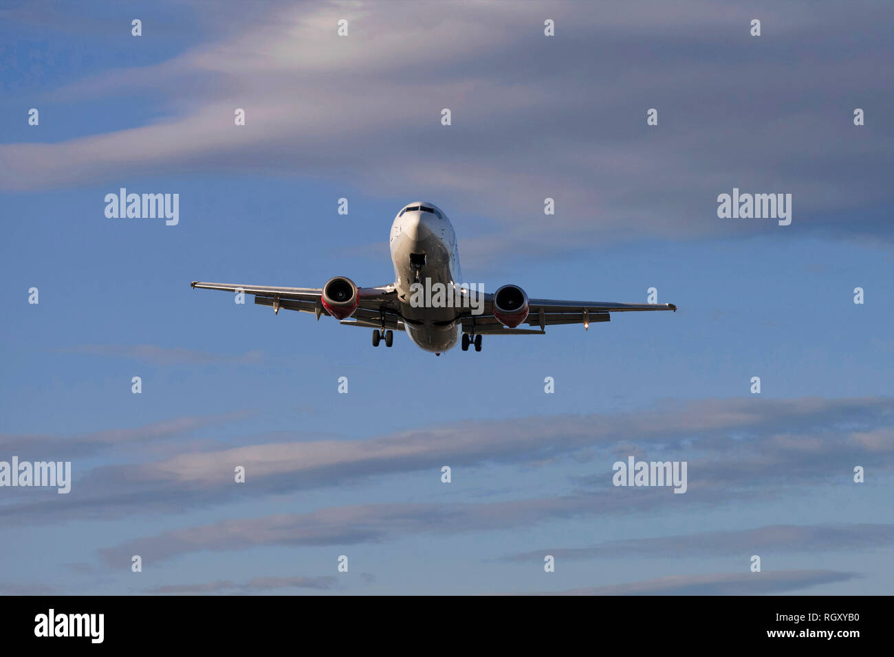 Volo aereo passeggeri si preparano a terra Foto Stock