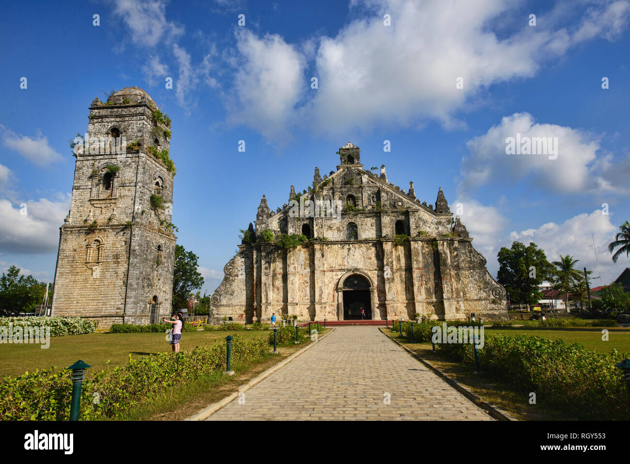 Il Patrimonio mondiale UNESCO Paoay (St. Agostino) Chiesa, Paoay, Ilocos Norte, Filippine Foto Stock